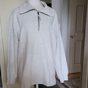 Le Verde  Gray Half-Zip Sweater